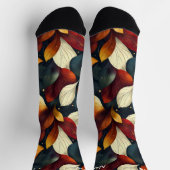 Herfst laat Sokken in Bourgondië, goud en groen ac (Top)