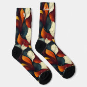 Herfst laat Sokken in Bourgondië, goud en groen ac (Rechts)