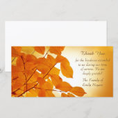 Herfst laat sympathie achter bedankkaart (Voorkant / Achterkant)