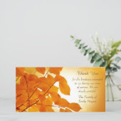 Herfst laat sympathie achter bedankkaart (Staand voorkant)