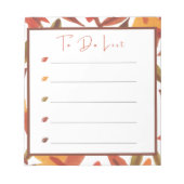 Herfst laat te doen lijst notitieblok (Voorkant)