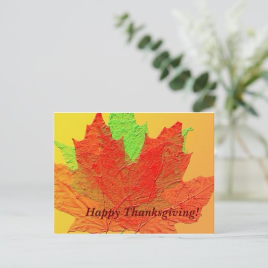 Herfst laat Thanksgiving Briefkaart (Staand voorkant)