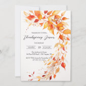 Herfst laat Thanksgiving dineruitnodiging Kaart (Voorkant)