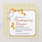 Herfst laat Thanksgiving dineruitnodiging Kaart (Voorkant / Achterkant)