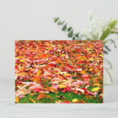 herfst laat uitnodigingskaart achter kaart (Staand voorkant)