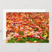 herfst laat uitnodigingskaart achter kaart (Voorkant / Achterkant)