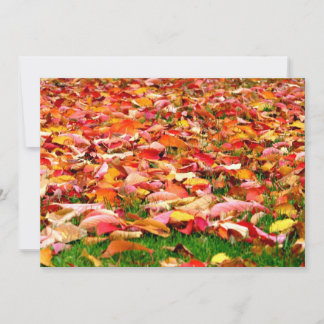 herfst laat uitnodigingskaart achter kaart