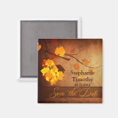 Herfst laat  verdrietig op de datum magneet (Voorkant / Achterkant)