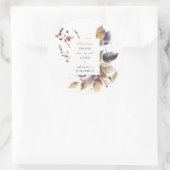 Herfst laat Waterverf Christelijk Bijbelhuwelijk Ronde Sticker (Tas)