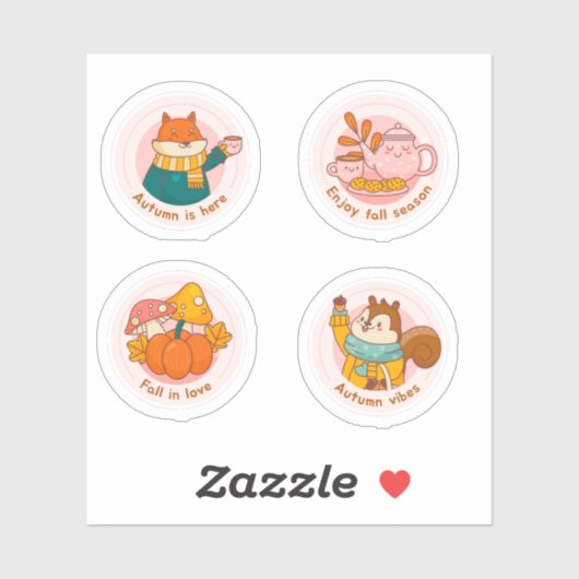 Herfst label sticker set (Vel)