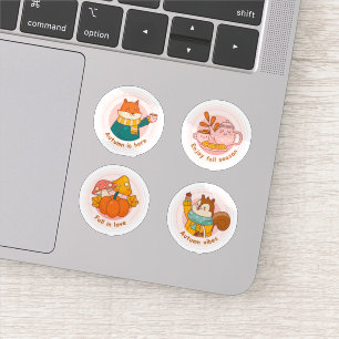 Herfst label sticker set