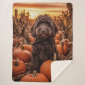 Herfst Labradoodle Sherpa Deken (Voorkant)