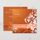 Herfst Lace Wedding Uitnodiging (Voorkant / Achterkant)