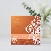 Herfst Lace Wedding Uitnodiging (Staand voorkant)