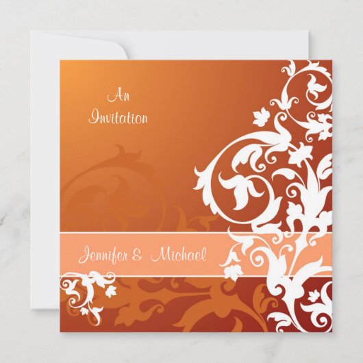 Herfst Lace Wedding Uitnodiging (Voorkant)