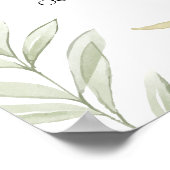 Herfst Ladybug Greenery Baby shower Welkom Poster (Hoek)