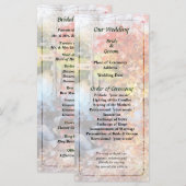 Herfst Lake bruiloft programma Programmakaart (Voorkant / Achterkant)