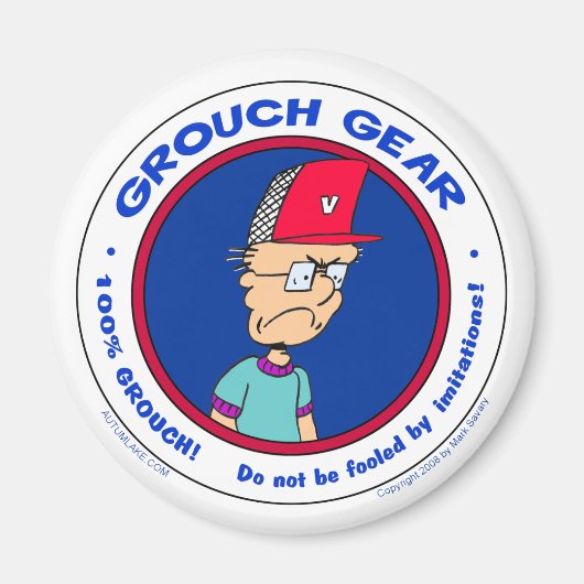 Herfst Lake "GROUCH GEAR" Magnet (Voorkant)