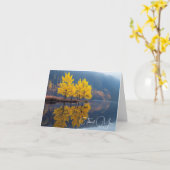 Herfst Lake met bomen sympathie dank u kaart (Gele Bloem)