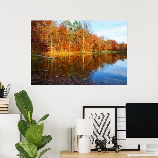 Herfst Lake Poster (Thuiskantoor)