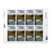 Herfst Lake Reflections Wijnlabel Etiket (Full Sheet)