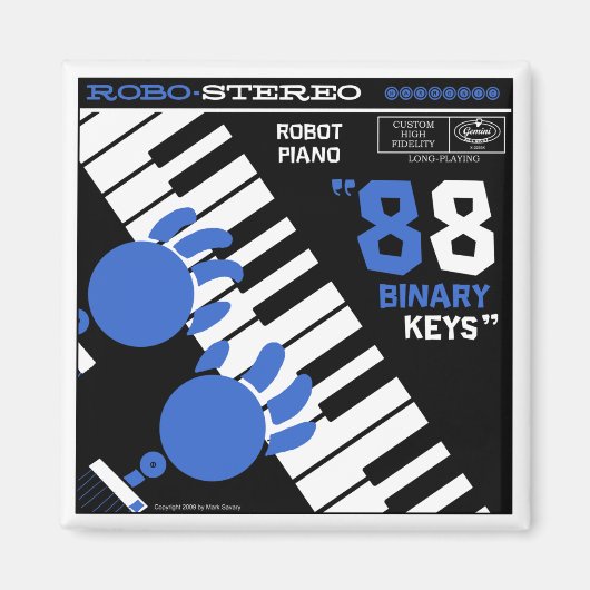 Herfst Lake "ROBOT PIANO" Magneet (Voorkant)