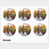 Herfst Lake Ronde Sticker (Vel)