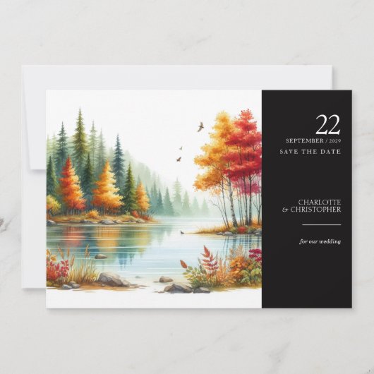 Herfst Lake Save The Date (Voorkant)