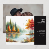 Herfst Lake Save The Date (Voorkant / Achterkant)