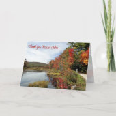 Herfst Lake Scene Rural Foliage Pastor Appreciatio Bedankkaart (Voorkant)