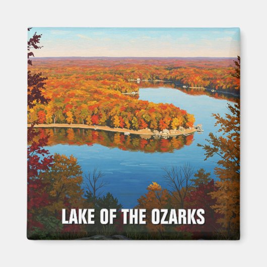 Herfst Lake van de Ozarks Missouri Reizen Magneet (Voorkant)