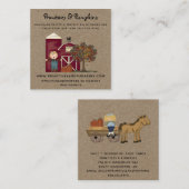 Herfst Land Barn Kraft Visitekaartje (Voorkant / Achterkant)