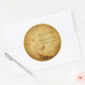 Herfst Land Bloemen Bruiloft Sticker (Envelop)