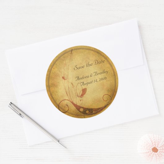  Herfst Land Bloemen Bruiloft Sticker (Envelop)