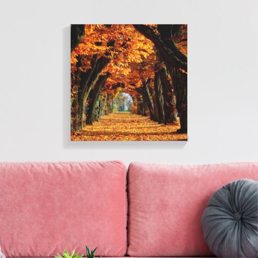 Herfst Land Road Canvas Afdruk (Insitu (Woonkamer))