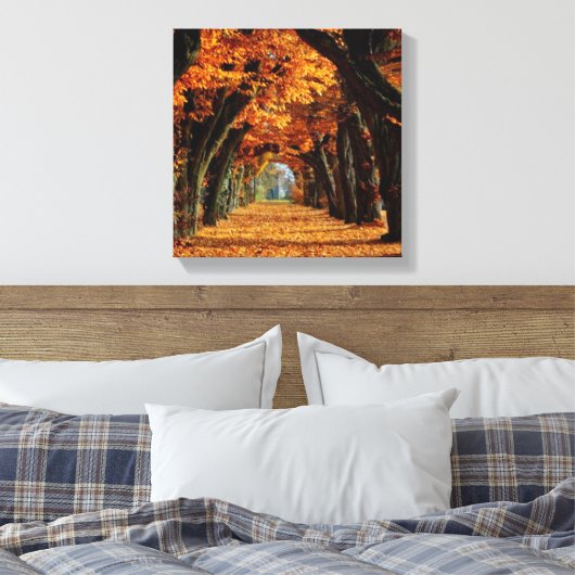 Herfst Land Road Canvas Afdruk (Insitu (Slaapkamer))