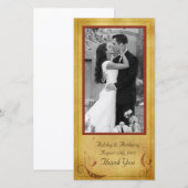  Herfst Land Rustieke Bloemen Huwelijk Bedankkaart (Voorkant / Achterkant)