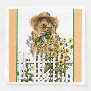 Herfst land tuinman servet