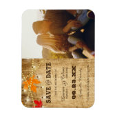 Herfst Land Wedding Save the Date with Photo Magneet (Verticaal)