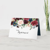 Herfst Landelijke Bourgondië Bruidsmeisje Bedankt (Voorkant)