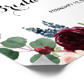 Herfst Landelijke Bourgondië Bruiloft Feestelijke  Poster (Hoek)