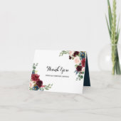 Herfst Landelijke Bourgondiër Bruidsborrel Dankjew Bedankkaart (Voorkant)