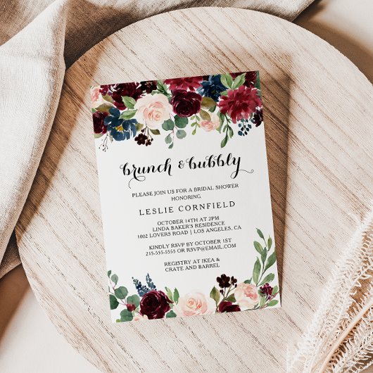 Herfst Landelijke Brunch & Mousserende Bruidsontva Kaart