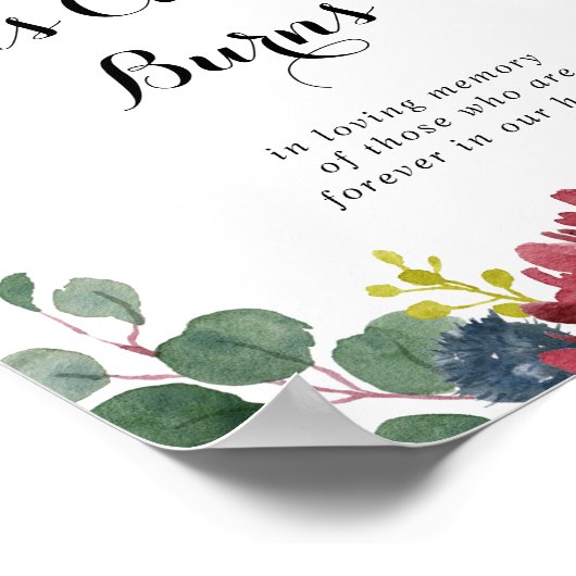 Herfst Landelijke Kalligrafie Deze Kaars Brandend  Poster (Hoek)