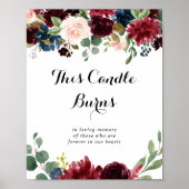 Herfst Landelijke Kalligrafie Deze Kaars Brandend  Poster (Voorkant)