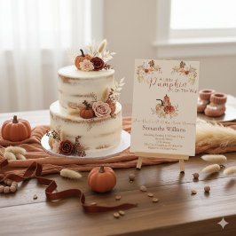 Herfst Landelijke Kleine Pompoen Baby Shower Uitno Kaart