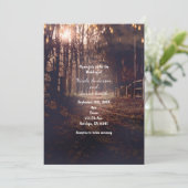 Herfst Landelijke Landweg Rustieke Trouw Uitnodigi Kaart (Staand voorkant)