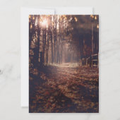 Herfst Landelijke Landweg Rustieke Trouw Uitnodigi Kaart (Achterkant)