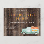 Herfst Landelijke Ophaal Pompoenen Vriendendankdag Uitnodiging Briefkaart (Voorkant)