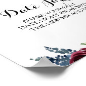 Herfst Landelijke Schitterende Bourgondische Datum Poster (Hoek)